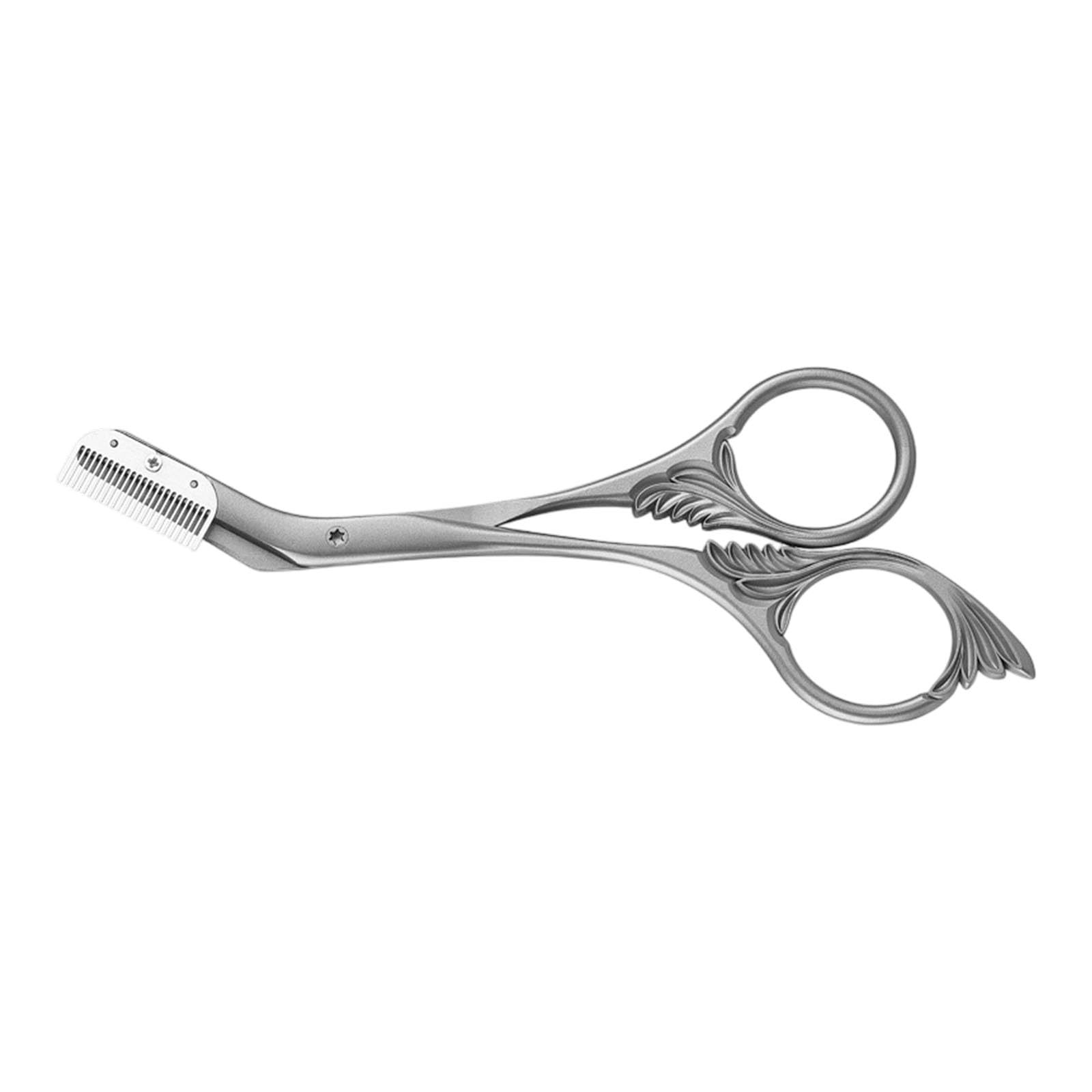 Ergonomic Stainless Steel Eyebrow Trimmer Scissors with Comb for Natural Shaping Eyebrow Trimmer with Comb