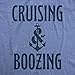 Mens Cruising and Boozing T Shirt Funny Ocean Cruise Family Vacation Drinking Graphic Tee Funny T Shirts Drinking Apparel for Men Cool Summer Short Sleeve Light Blue M