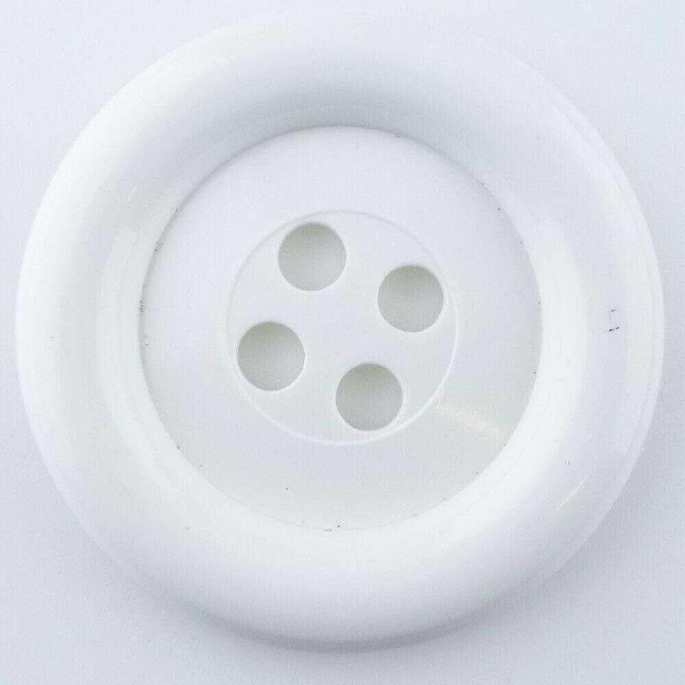 Extra Large Buttons 40mm 50mm 65mm Round Clown 014D, White, 4 51mm