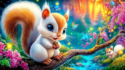 Puzzle de ardilla de 1000 piezas de 75x50cm que estimula la mente y mejora la concentración