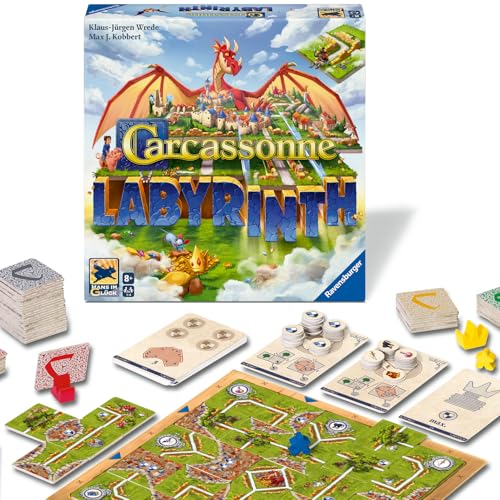 Ravensburger Carcassonne Labyrinth Strategy Family Game Adults&Kids Age 8+