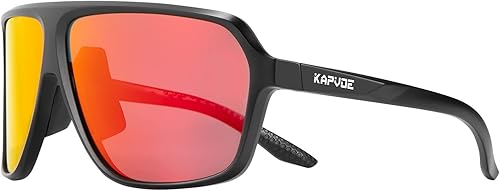 KAPVOE Gafas de sol deportivas polarizadas para hombres y mujeres, gafas de protección UV 400 para ciclismo, béisbol, bicicleta de montaña