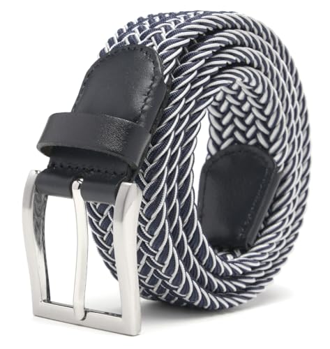 Image of Fabio Valenti Canvas Elastic Fabric Woven Stretch Braided Belts for Men Women Junior with Multicolored /Full Sizes