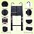 16.5FT/5M Telescoping Ladders EN131 Standards Black Multi-Purpose Telescopic Ladder Folding Loft Attic Ladder Folding Aluminum Extension Ladder for Home Building Maintenance Garden Work Access Loft