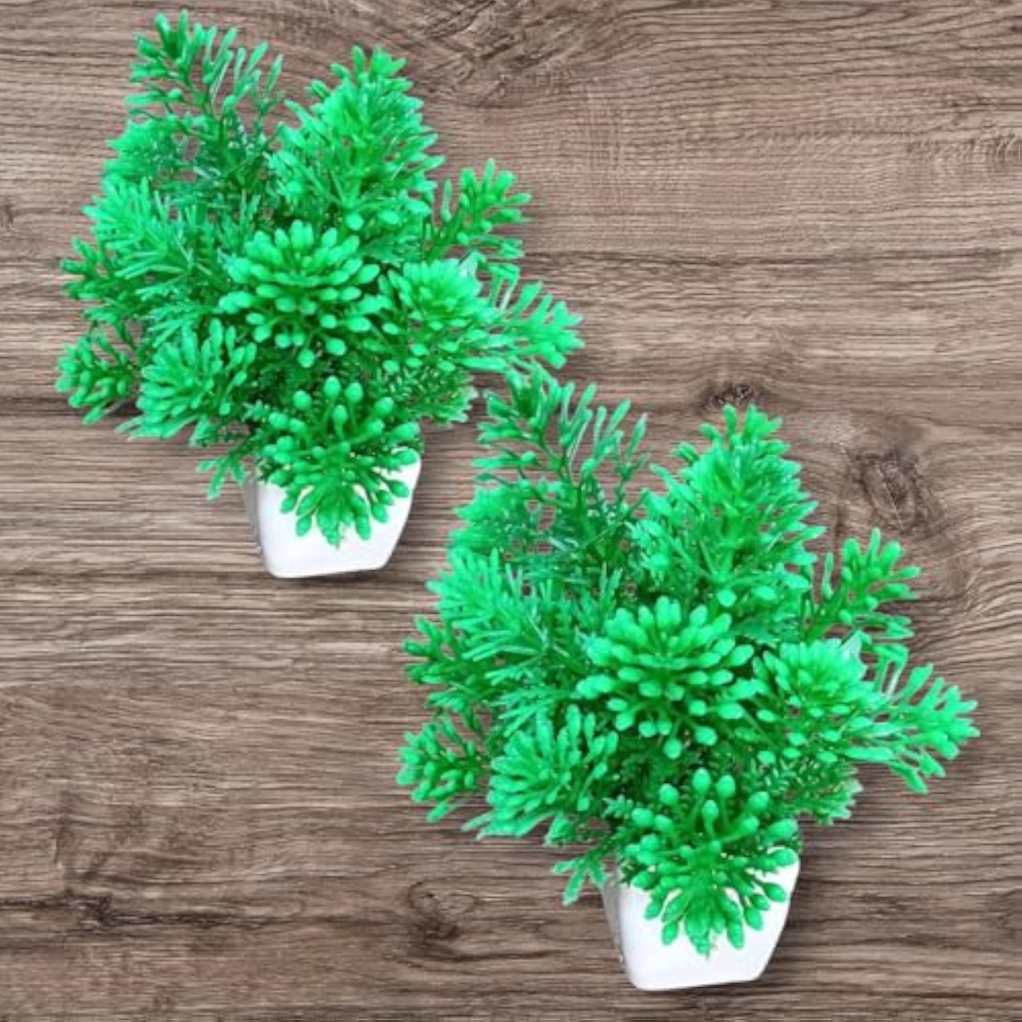 Artificial Green Decorative Plants Set of 2
