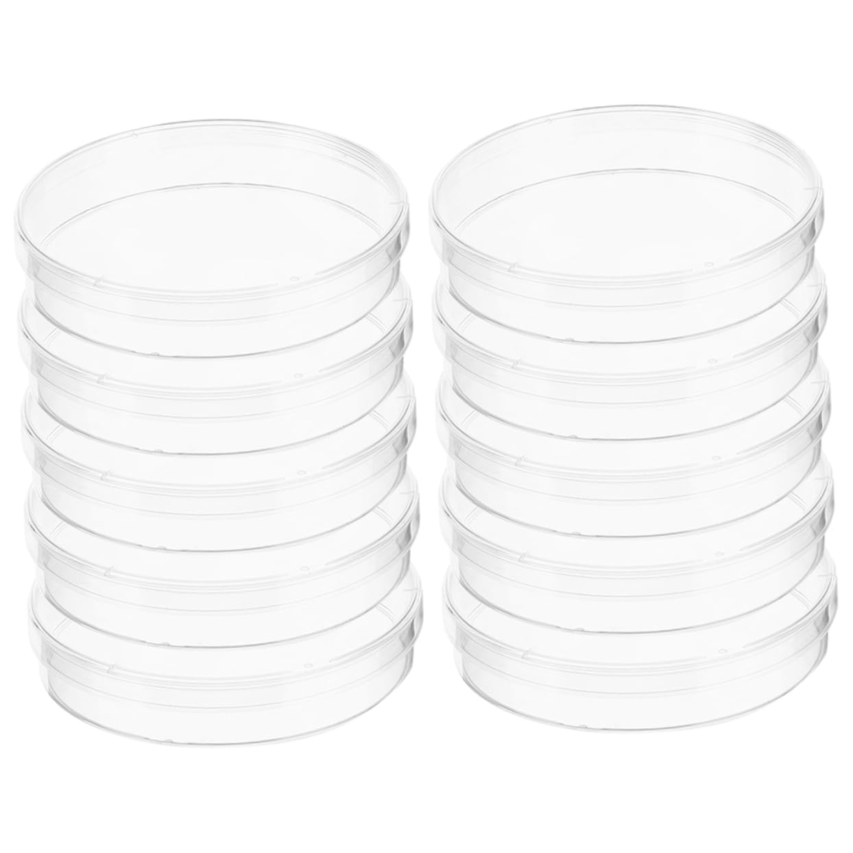 Gatuida 50piezas Placas De Petri De Plástico Transparentes Para Cultivo De Tejidos Experimentos Científicos y Aplicaciones Educativas Altura Uso Multipropósito Laboratorio y Aula