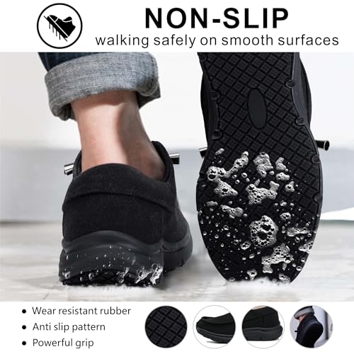 Non Slip Work Shoes for Men Women丨Waterproof Slip On Walking Loafers3