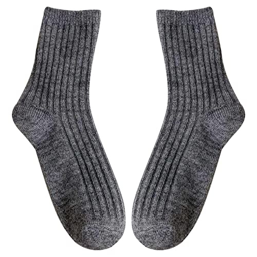 LANRU Chaussettes d'hiver en Laine | Chaussettes -Mollet en Laine pour Femmes Randonnée Chaussettes épaisses en Plein air avec 9 Couleurs,Chaussettes de Coussin de Botte pour Femmes pour la randonnée Cover