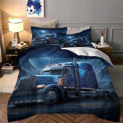 Housse de Couette Camion de Nuit 140x200 Résistante avec Zip Éclair - 6
