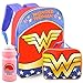 Wonder Woman Backpack and Lunch Box - Bundle Backpack, Lunch Bag, Water Pouch, More School Backpack