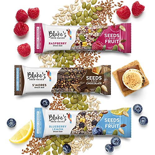 Blake’s Seed Based Snack Bar – Variety Pack (9 Bars), Nut Free, Gluten Free, Dairy Free & Vegan, Healthy Snacks For Kids Or Adults, Fruit & Chocolate Bar Flavors, Great For Breakfast, Organic #TOP1