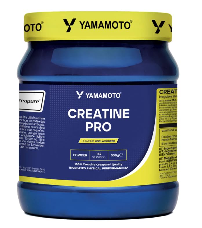 Yàmamoto Creatine Creapure 500 grammi - Creatina micronizzata di alta qualità, gusto naturale - qualità Cre@Pure