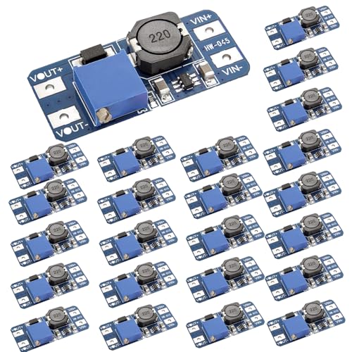 Ya en mundofriki.es: GERUI 20 unidades DC-DC Step Up Boost Converter 2 V-24 V hasta 5V-28 V Transformador de tensión 2 a y 5 V 9 V 12 V 28 V Ajustable Boost Convertidor Fuente de alimentación Módulo de alimentación