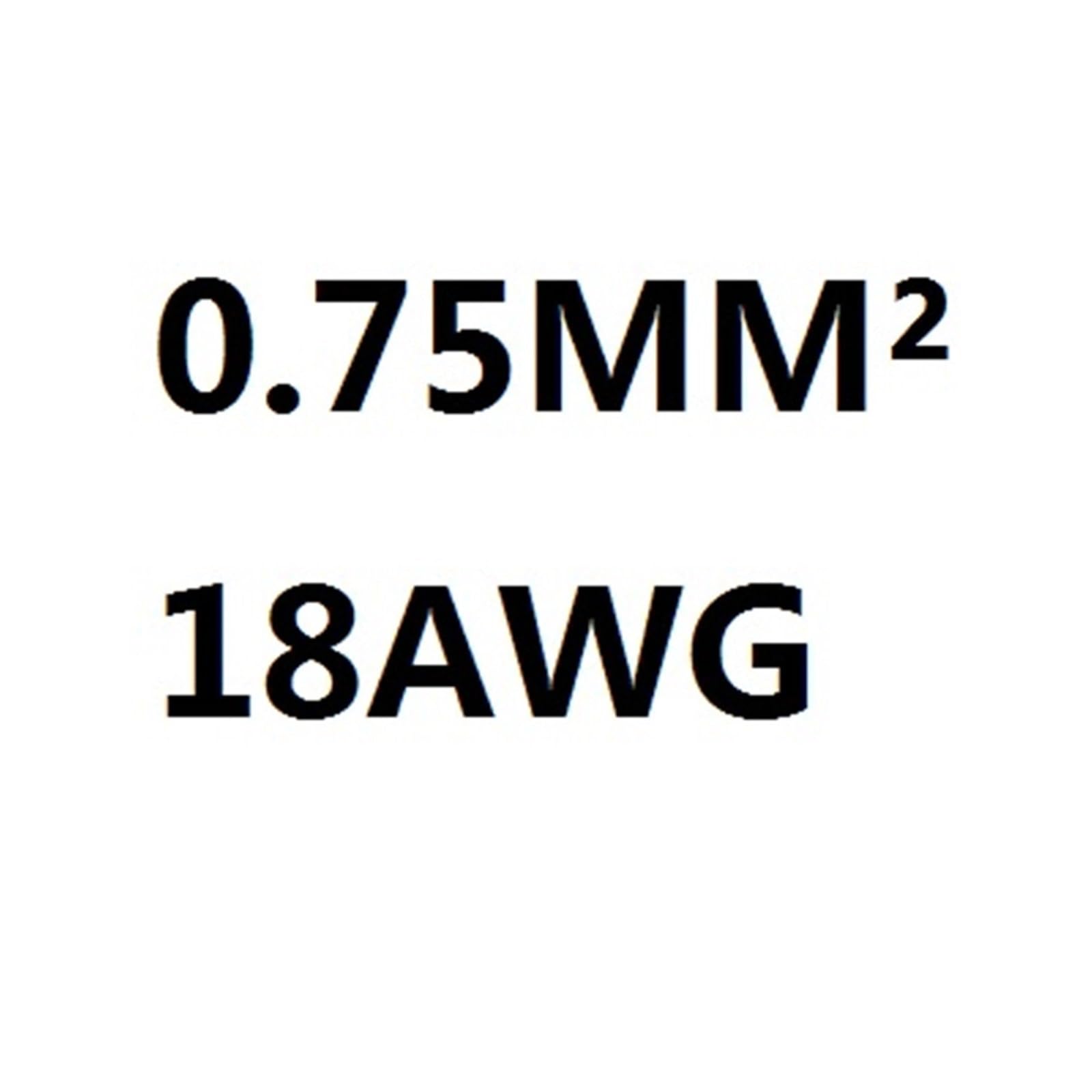 Cavo elettrico, Filo di rame conduttore 18AWG 0,75mm2 2 nuclei 3 nuclei 10 nuclei 18 nuclei Pin Cavo elettrico nero(18 cores 1Meters)