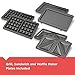 BLACK+DECKER 3-in-1 Waffle Iron, WM2000SD, Grill and Sandwich Press, Non-Stick Removable Plates, Space Saving Compact Design