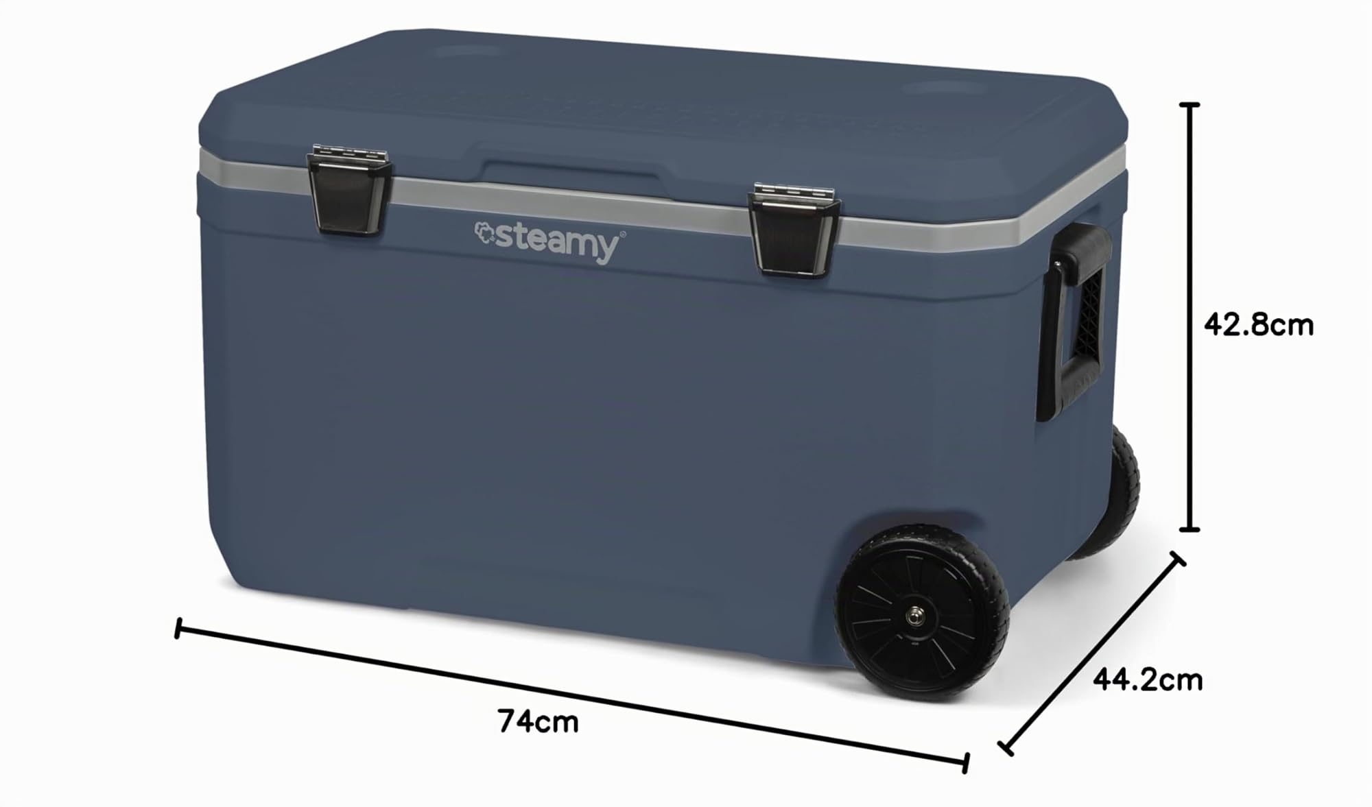 Steamy Cool 70 Frigoriferi portatile passivo con ruote, 70 Litri, Blu