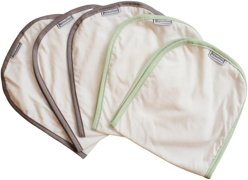 My Brest Friend Organic Burp Cloths Unisex 5-Pack Super Absorbent Cotton Burping Cloths for Babies,2-Ply and Soft on Baby's Skin, Newborn Spit Up Rags, Infant Towels for Milk Spit Up, Large 9.5" x 2"