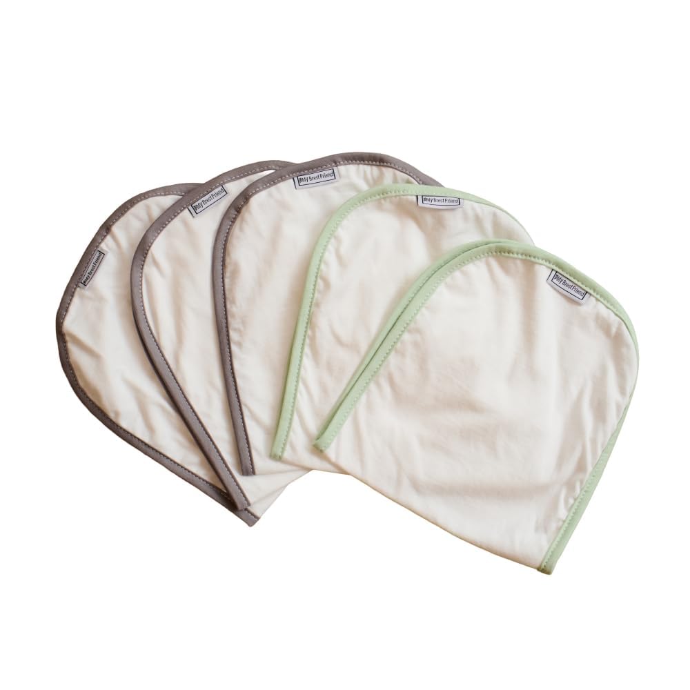 My Brest Friend Organic Burp Cloths Unisex 5-Pack Super Absorbent Cotton Burping Cloths for Babies,2-Ply and Soft on Baby's Skin, Newborn Spit Up Rags, Infant Towels for Milk Spit Up, Large 9.5" x 2"