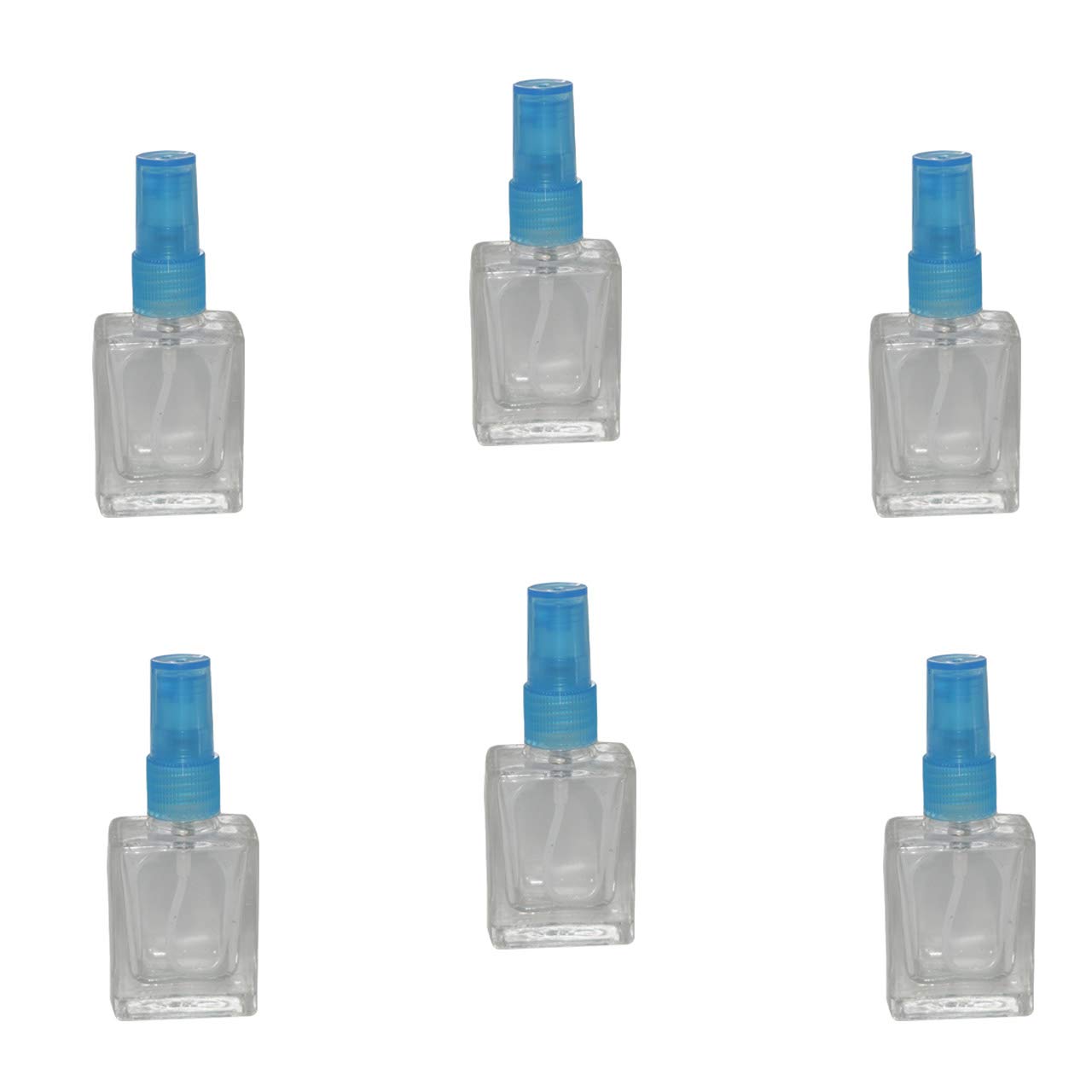 HD Transparent 10ml Empty Glass Pocket Pen Spray Bottle Refillable Bottle Saniztizer, Toner, Perfume, Attar, Lotion, Moisture, Oil (Pack of 6)