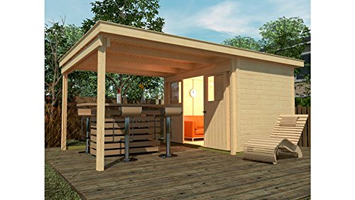 weka Lounge-Haus 225 A Gr. 1, natur, 21 mm, Schiebetür, Lounge 300 cm, ohne RW