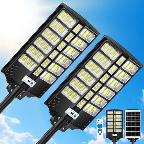 9000W Solar Street Lights Outdoor, Large Solar Powered Commercial Parking