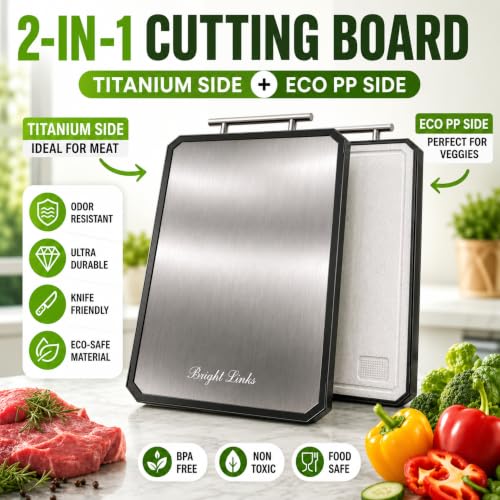 Tabla de cortar rectangular grande con ranura y doble cara miniatura 3