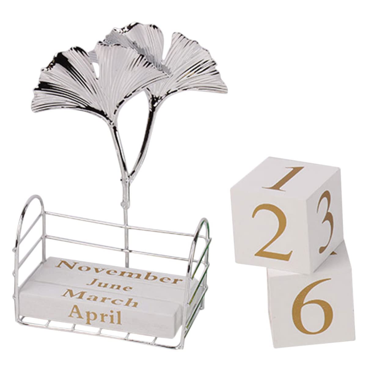 2 Pezzi Calendario Da Tavolo Foglia Di Ginkgo Calendario A Blocchi Perpetuo Da Tavolo Da Tavolo Centrotavola Per Matrimoni Blocchi Data Deck Decor