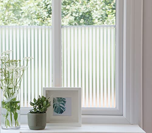 D-C-Fix Privacy Glass Reusable Static Cling Window Film, Linia (Stripes), 26" X 59" Roll #TOP3