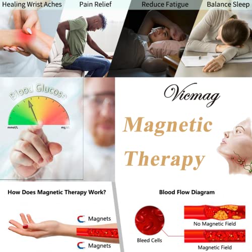 Vicmag Copper Bracelet For Women Men Magnetic Bracelet With Ultra Strength Magnets 100% Solid Pure Copper Gift 2Pcs Magnetic Field Therapy #TOP1