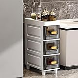 Nettoyage pratique : les pieds de l'armoire à papier toilette sont surélevés pour empêcher la poussière ou l'eau de la salle de bain de pénétrer à l'intérieur du tiroir. Le design léger de l'armoire permet de déplacer facilement l'armoire et de nettoyer facilement l'endroit où la petite armoire de salle de bain est placée.