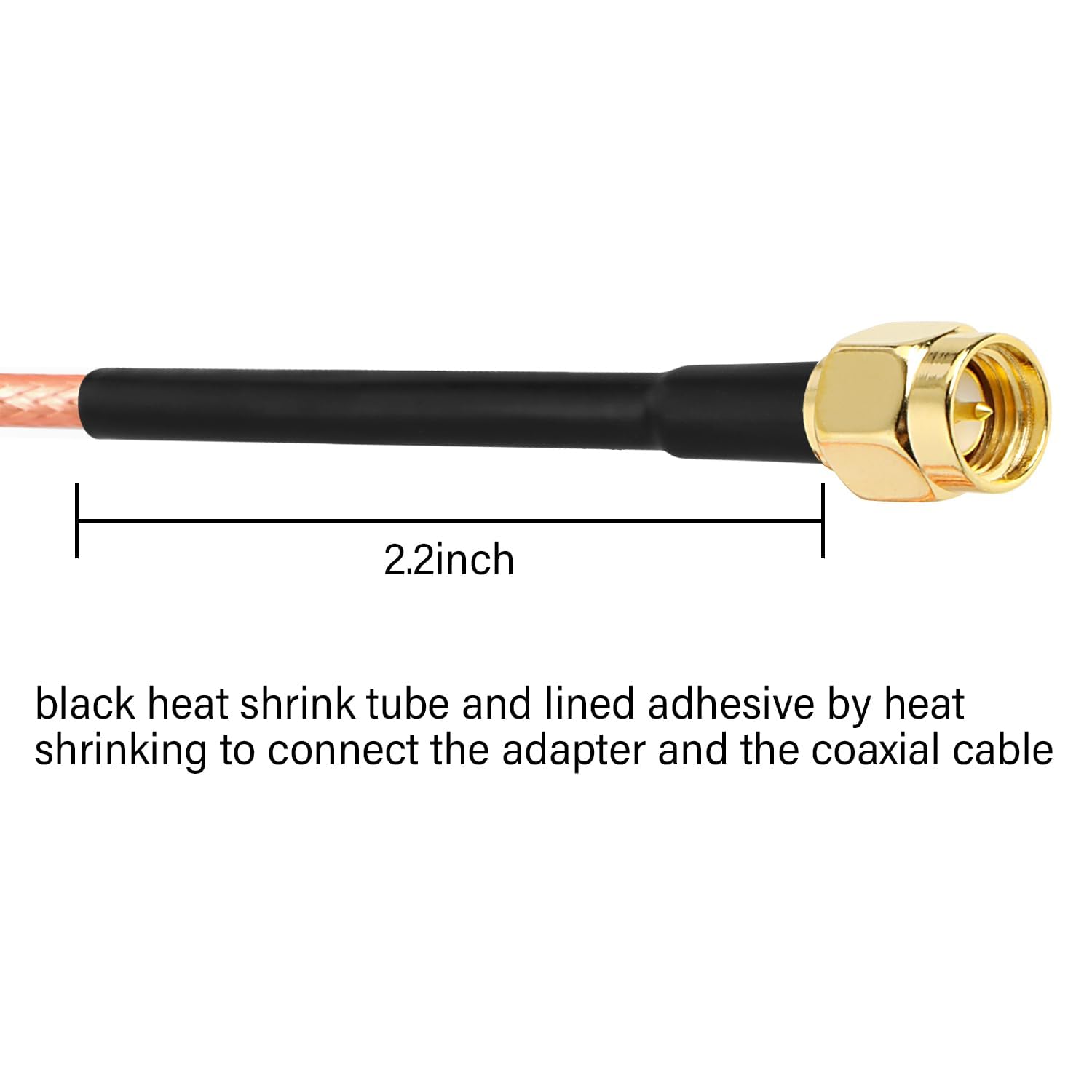 XRDS -RF Cavo coassiale SMA maschio a SMA maschio, 15,2 cm, confezione da 4 RG316 SMA