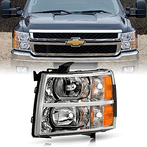 ACANII - For 2007-2013 Chevy Silverado 1500 2500HD 3500HD Replacement Headlight Headlamp - Driver Side Only