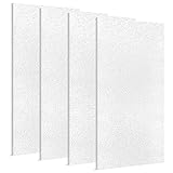 Suzile 4 Pack Replacement Fluorescent Light Cover Panels 0.11' Thickness Clear Acrylic Cracked Ice Lighting Panel Acrylic Ceiling Light Cover Plate for Overhead Lighting Fixtures (22.5 x 46.5 Inch)