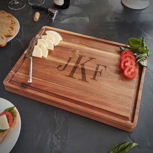 Acacia Engraved Butcher Block Cutting Board - 1.5" Thick
