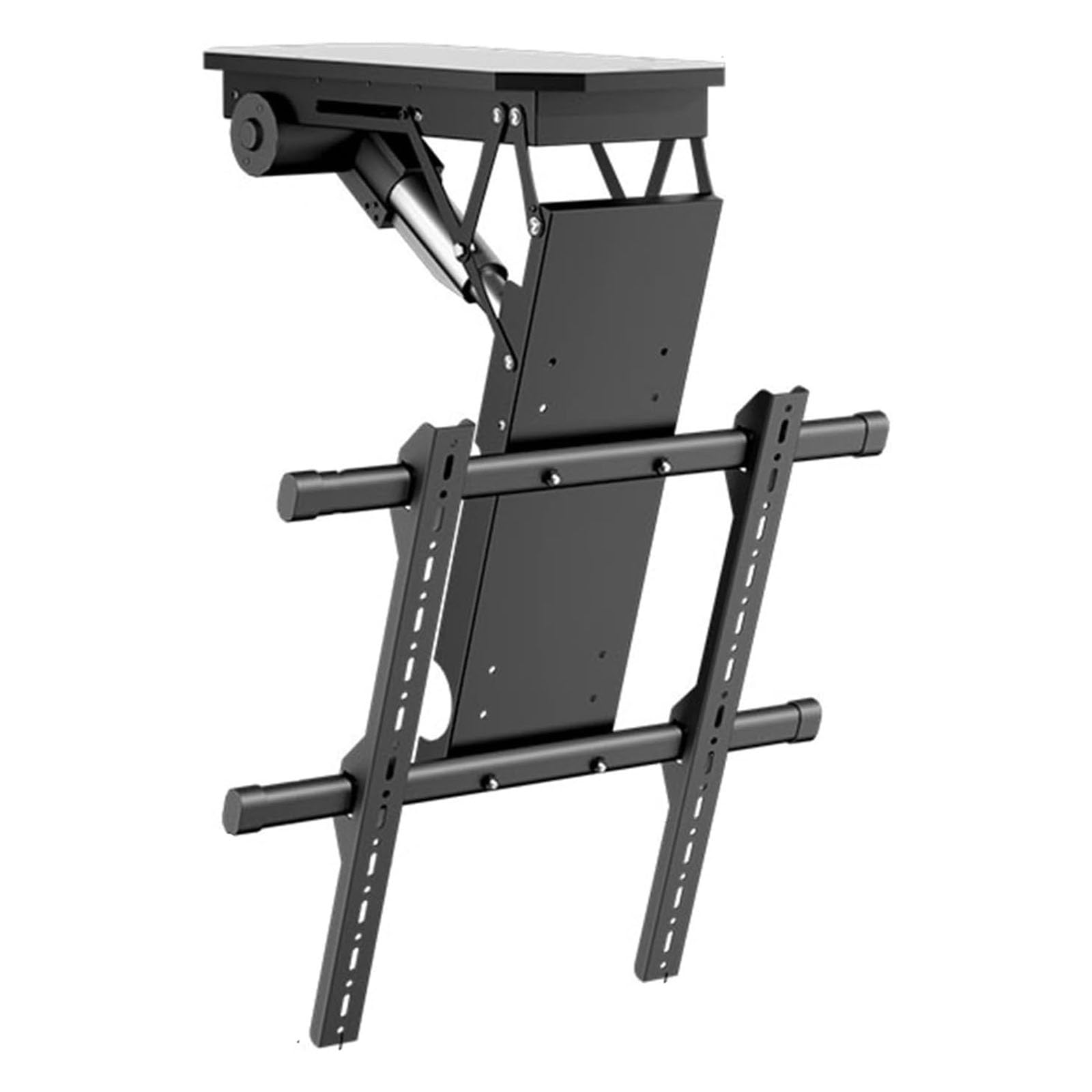 Support TV motorisé pour Plafond - Ce Support TV motorisé est Compatible avec Les téléviseurs de 50 à 90 Pouces, avec Une Inclinaison motorisée de 0 à 85° et Une té,