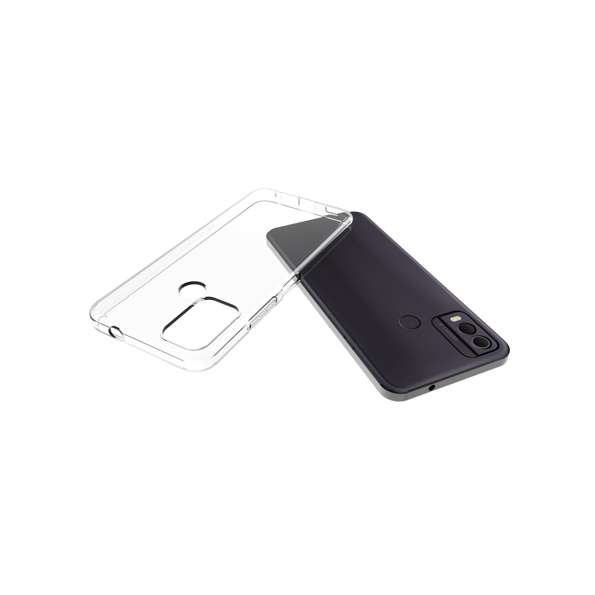 Cover Per Nokia C32 Completa Di 3 Protezioni In Vetro Temperato: Custodia Morbida In Silicone E TPU Antiurto, Nera