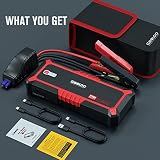 GOOLOO GP3000 Jump Starter, 3000A Portable Car Jump Starter for 12V Battery, SuperSafe Lithium Jump Box Booster Pack for up to 8.0L Diesel & 10.0L Gas Engines, Auto Jump Starter with USB Quick Charge - 7