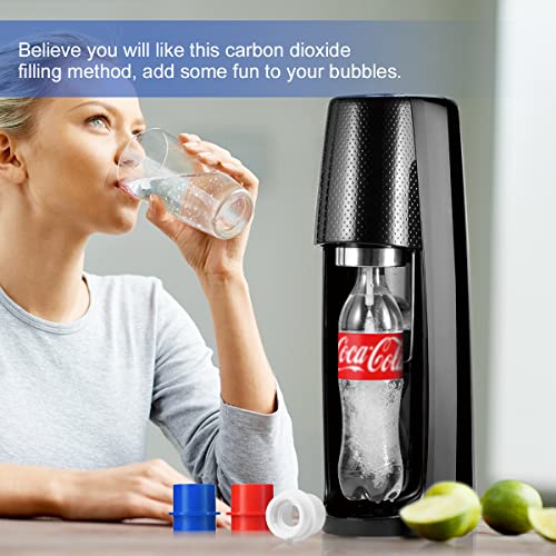 Aieve Bottle Adapter Compatible With Sodastream Machine, 3 Pack 28 Mm Bubble Bottle Adapter Compatible With Sodastream Fizzi, For Sodastream Terra, For Sodastream Art (Red, Blue, White) #TOP5