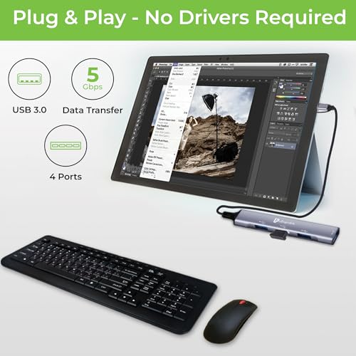 Image of ULTRAPROLINK UltraProlink 4C USB Type C+A to USB 3.0 x 1, USB 2.0 x 3 Ports Hub for Smartphones, Tablets, Laptops, MacBook & iPad Pro