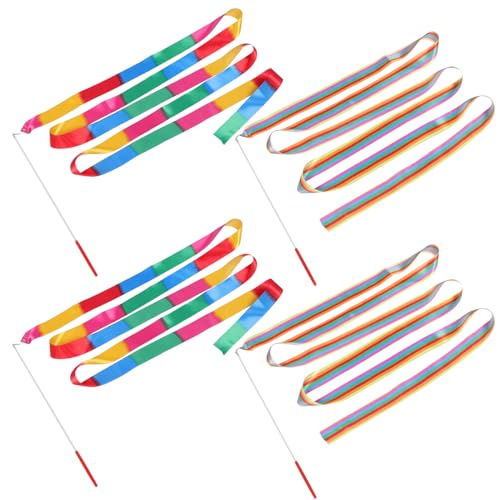 POPETPOP 8 Peças fita de ginástica fita de dançarina varinha infantil serpentinas de dança barriga f