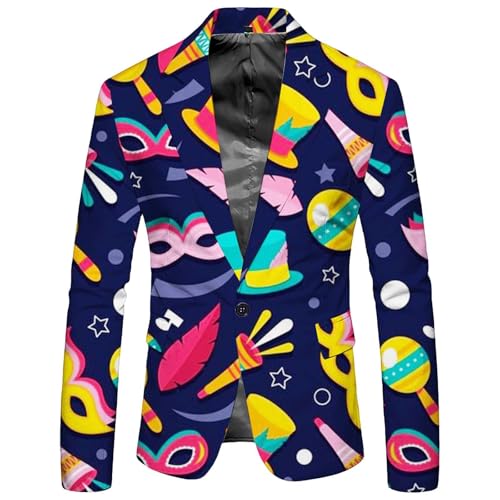 Veste homme manches longues Saint imprimée à boutons et multiples poches pour fête
