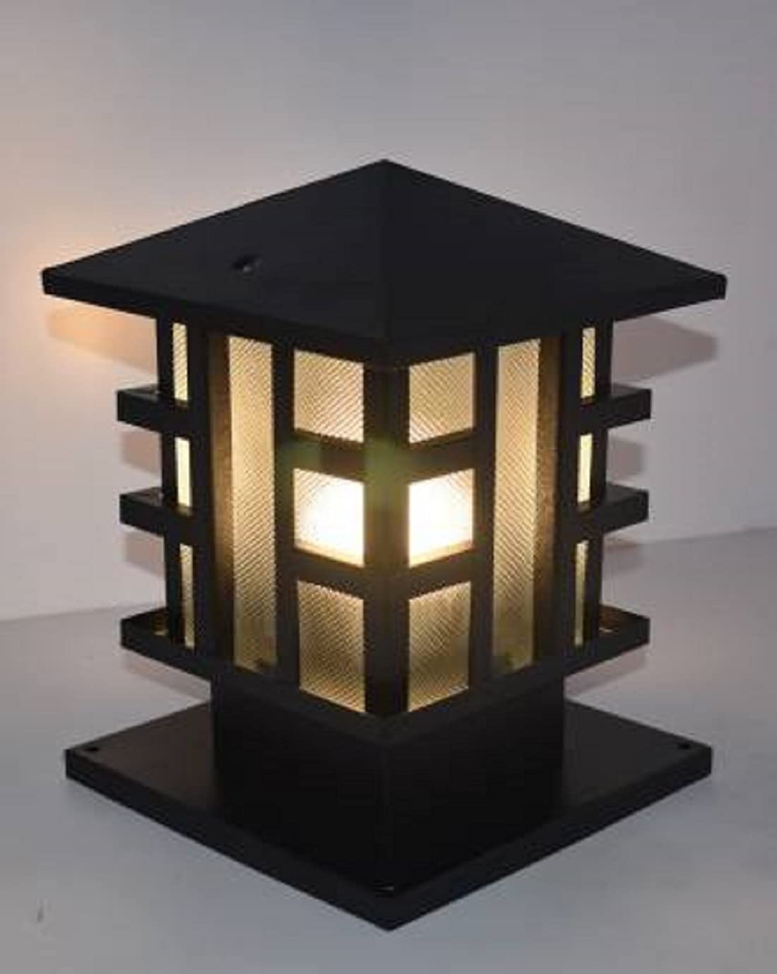 TRIPPING Gate Light Outdoor Post lamp for Garden/Pole/Piller/Outdoor/Landscape Lamp Art 321 - Black, Metal