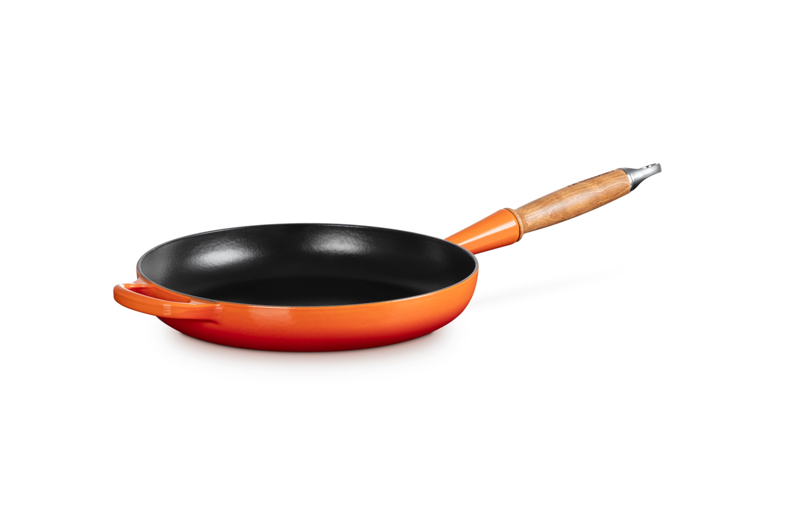 Le Creuset Signature gusseiserne Bratpfanne mit Holzgriff 24 cm Ofenrot – Bild 2