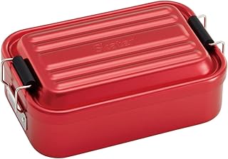 スケーター(Skater) 弁当箱 アルミ 600ml ふわっと盛れる ランチボックス レッド AFT6B-A