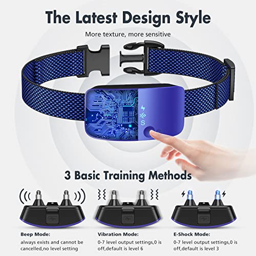 image for NBJU Bark Collar for Dogs,Rechargeable Anti Barking Training Collar wi