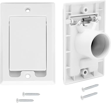 Central Vacuum Square Door Low Volt Inlet Wall Plate for Nutone Beam VacuFlow Electrolux Central Vac Systems -Inlet Valve Plate Fits Central Vacuum Accessories 2 Pack - No Electrical Inlet Connector