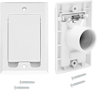 Central Vacuum Square Door Low Volt Inlet Wall Plate for Nutone Beam VacuFlow Electrolux Central Vac Systems -Inlet Valve Plate Fits Central Vacuum Accessories (2 Pack - No Electrical Inlet Connector)