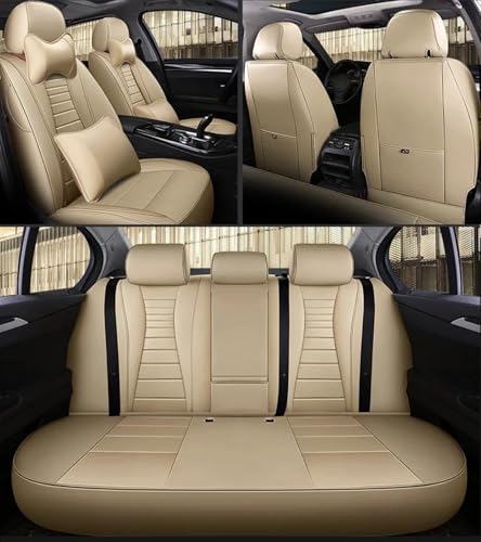 Housses siège voiture contre l'usure, protection sur mesure cuir beige Subaru Forester