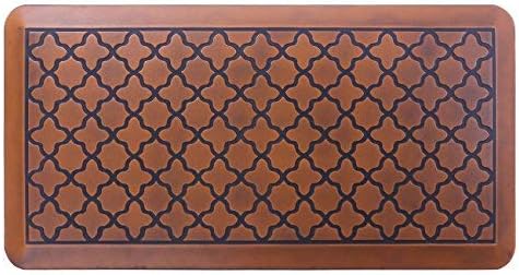 Butterfly Anti-Fatigue 20 x 39 Inch Quatrefoil Kitchen Comfort Mat, Antique