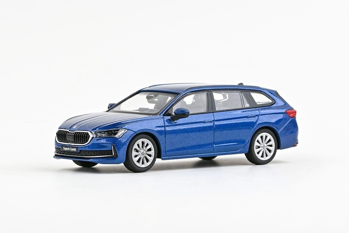 Skoda Superb IV Combi (2023) 1:43 Diecast metalowy model samochodu, wierny szczegółowy model kolekcjonerski i samochód zabawkowy dla dzieci i dorosłych, miniaturowy pojazd jako prezent
